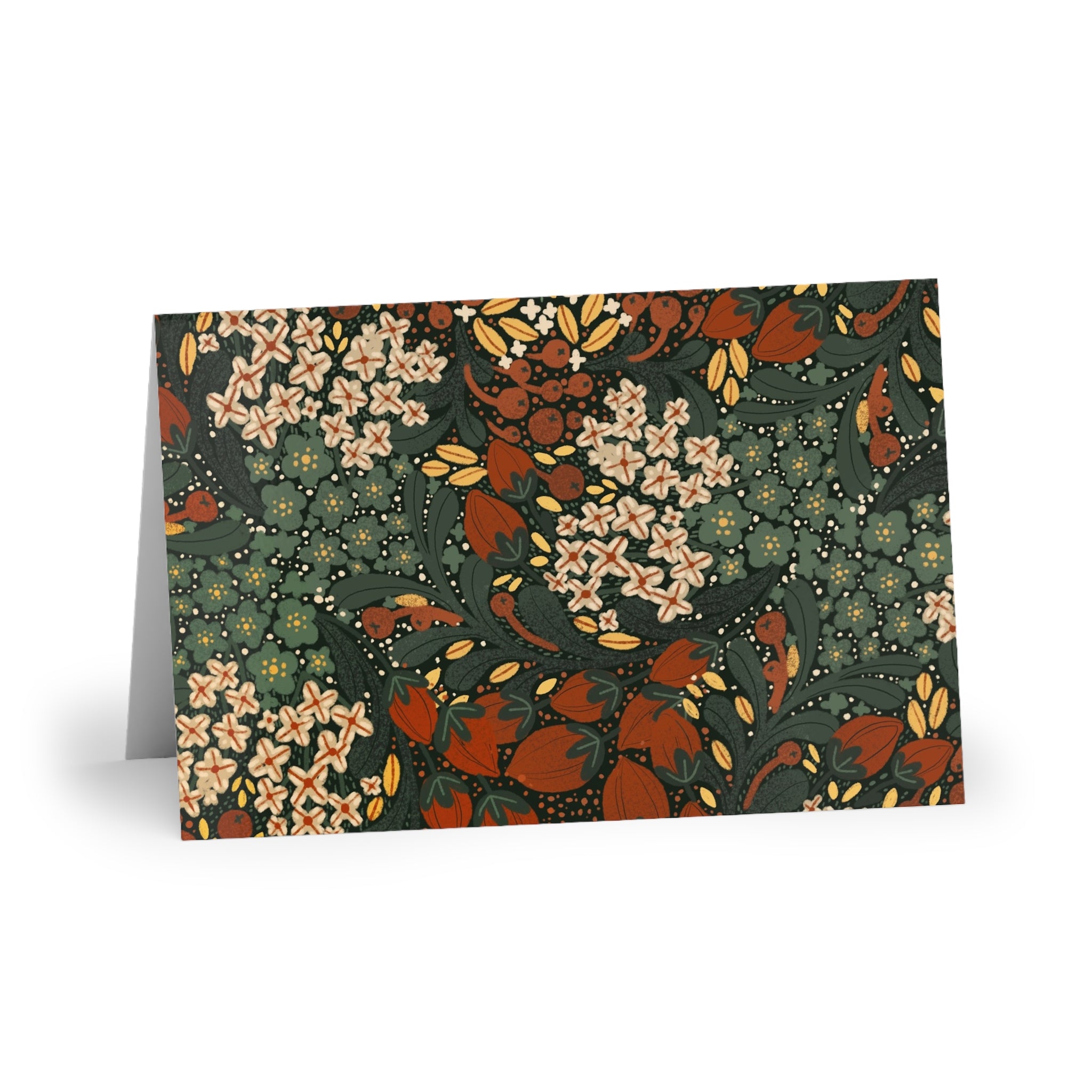 Vintage Floral Pattern Greeting Card | Botanical Note Card