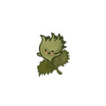Cute nettle Leaf Kiss-Cut Sticker — Adorable Plant Character Decal for Laptops & Water Bottles