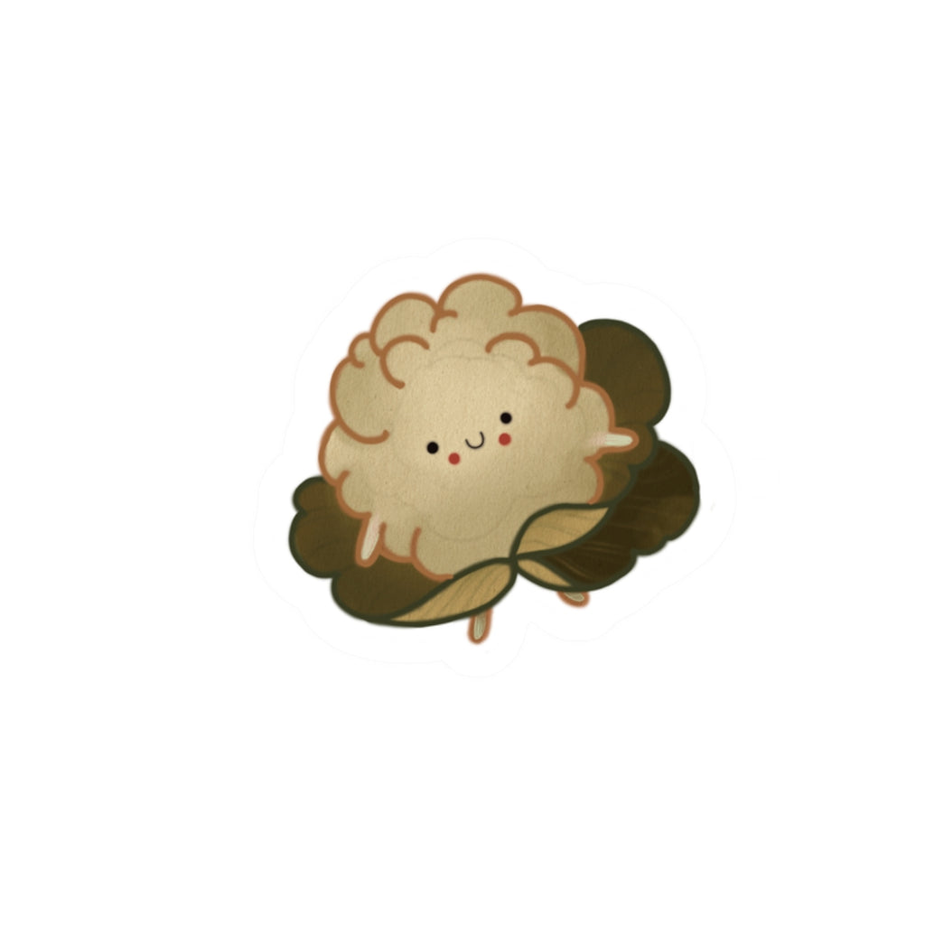 Kawaii Cotton Plant Sticker — Cute Botanical Laptop Decal