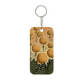 Sunburst Floral Keychain Charm — Double-Sided Botanical Keyring