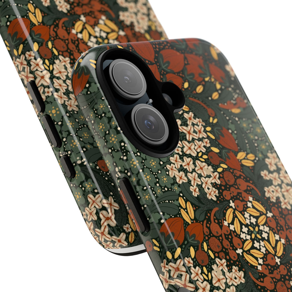 Autumn Floral Kaleidoscope Phone Case | Vintage Botanical Pattern