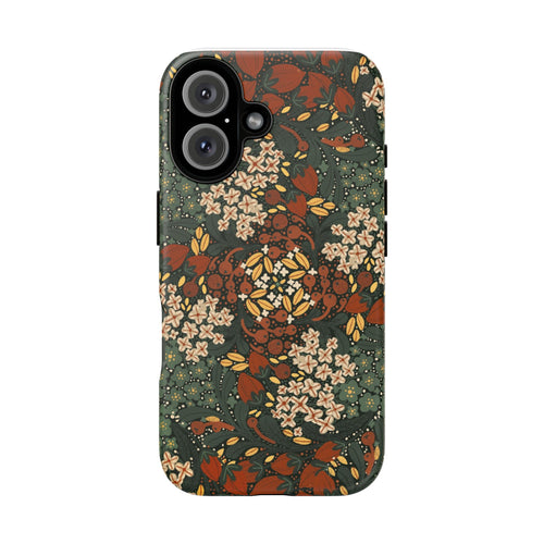 Autumn Floral Kaleidoscope Phone Case | Vintage Botanical Pattern