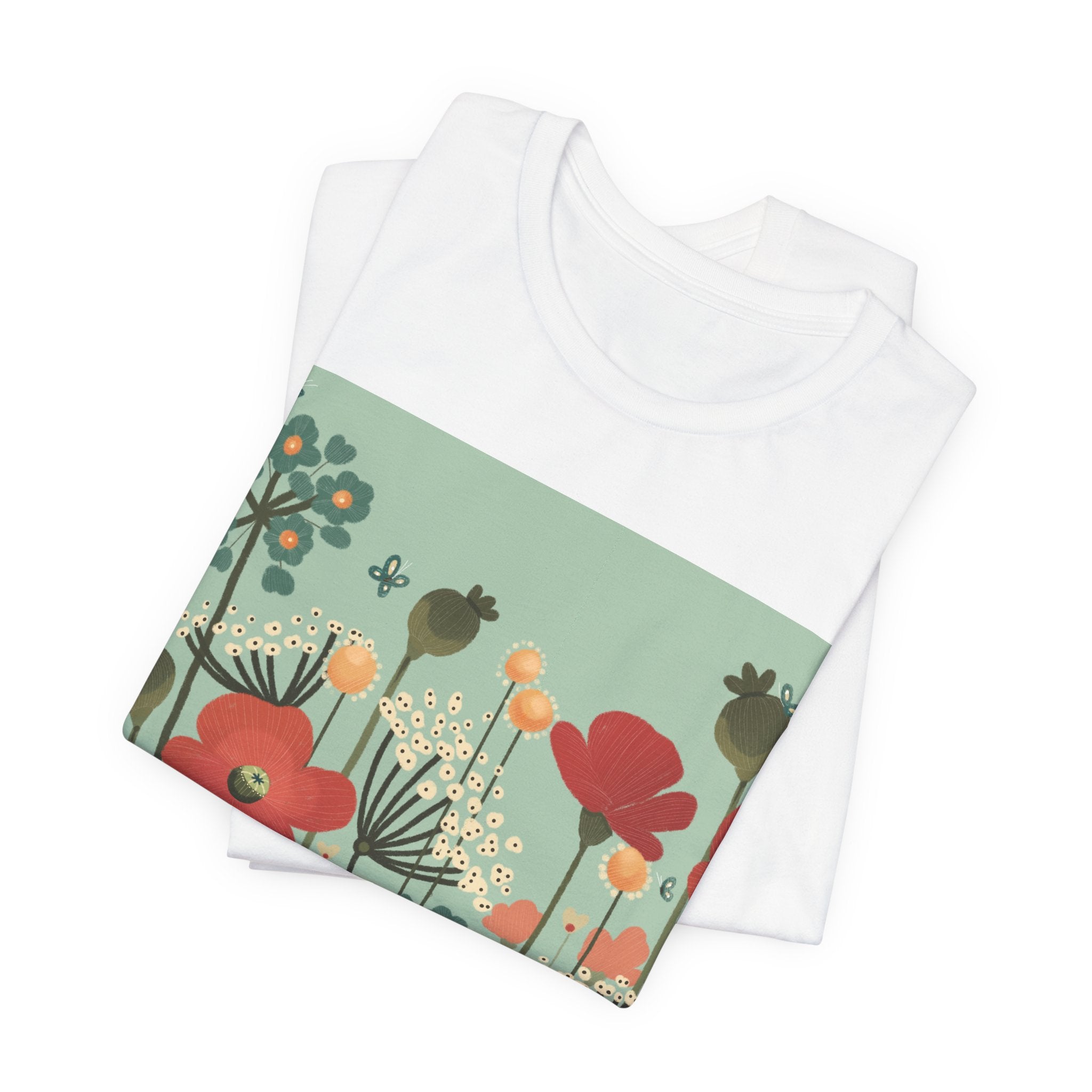 Floral Meadow Tee — Vintage Poppy Garden T‑Shirt