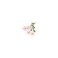 Floral Branch Kiss-Cut Sticker — Pink Blossom Vinyl Sticker Pack
