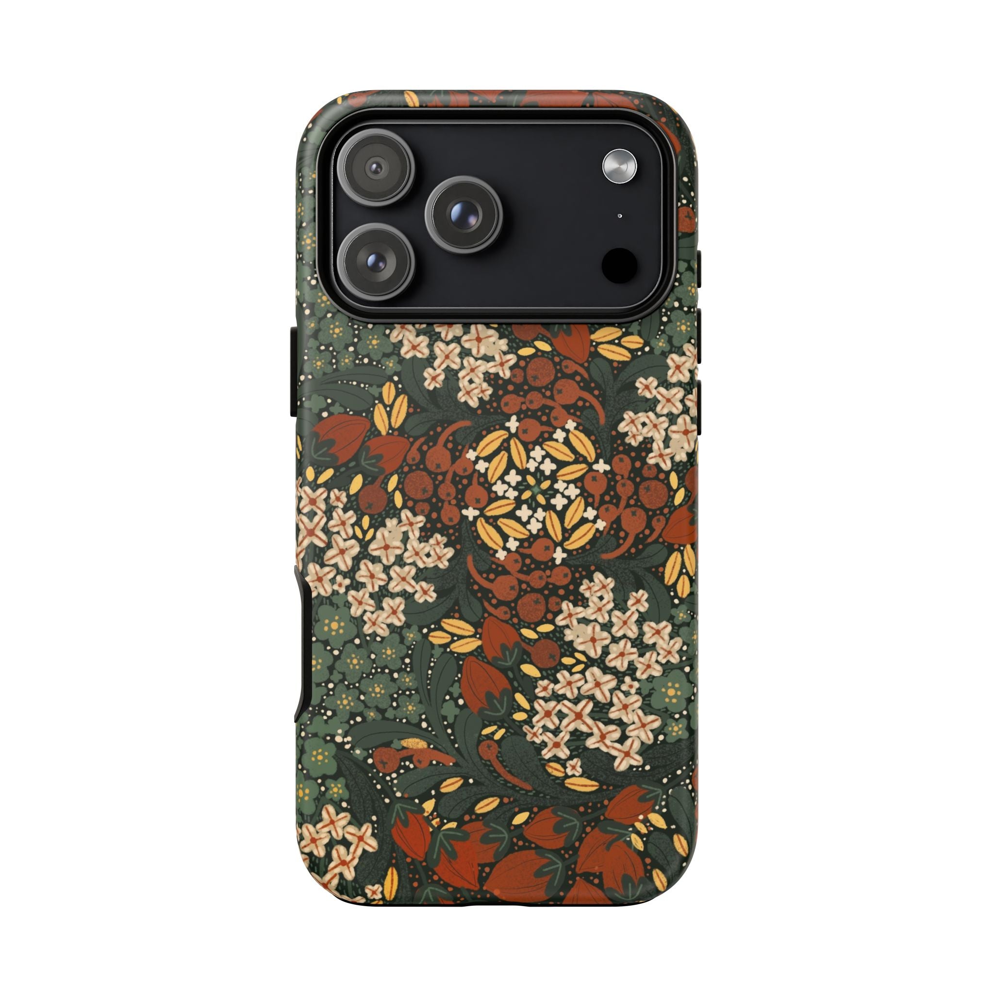 Autumn Floral Kaleidoscope Phone Case | Vintage Botanical Pattern