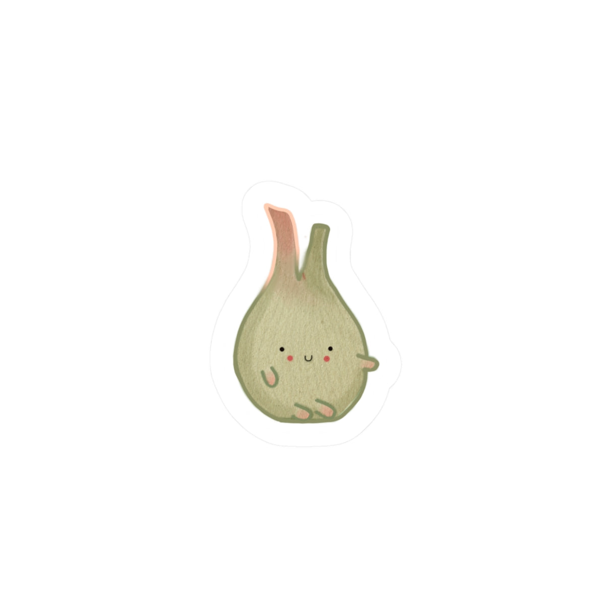 Cute fennel Bulb Sticker — Kawaii Veggie Kiss-Cut Laptop Decal