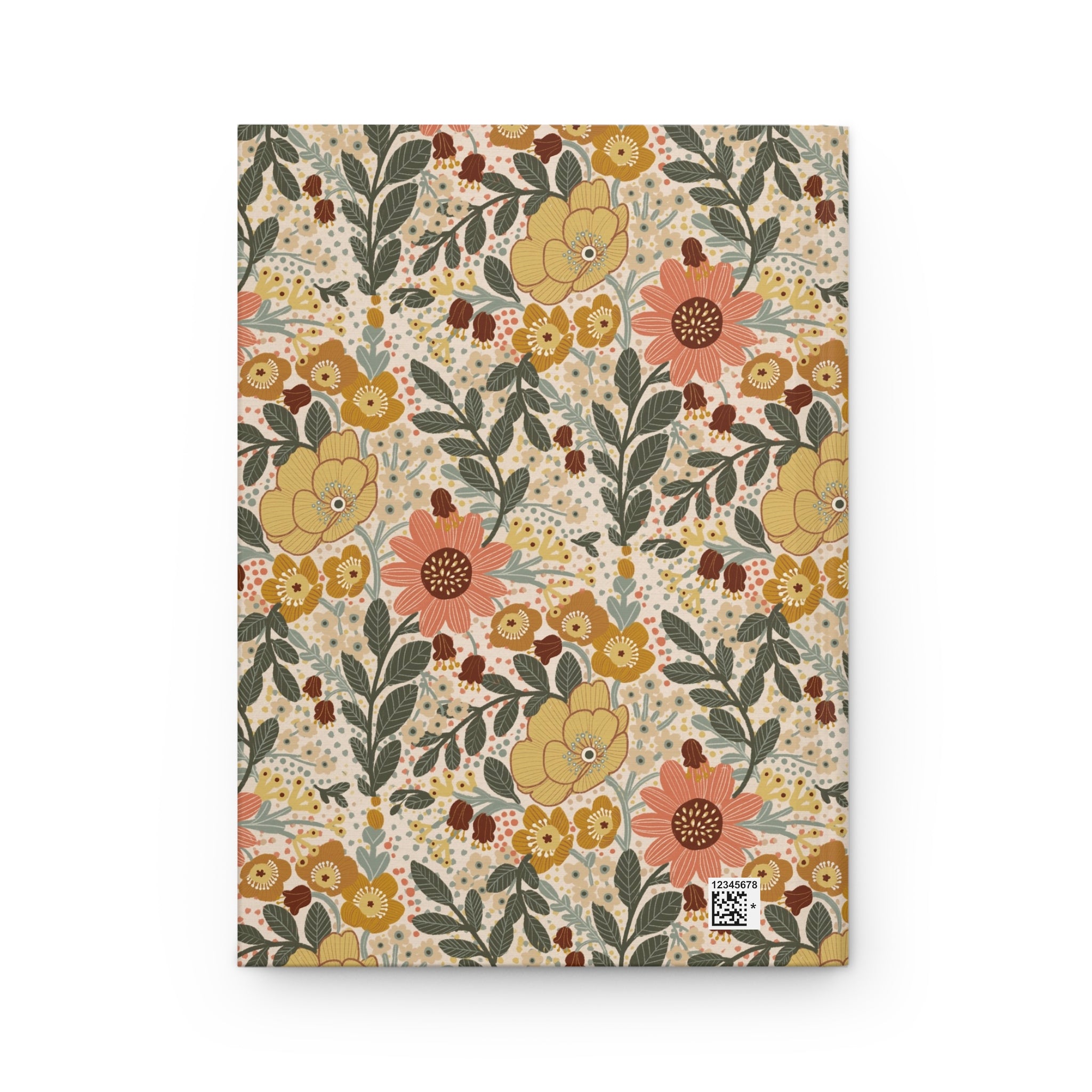 Vintage Floral Pattern Journal | Hardcover Notebook, Matte Cover
