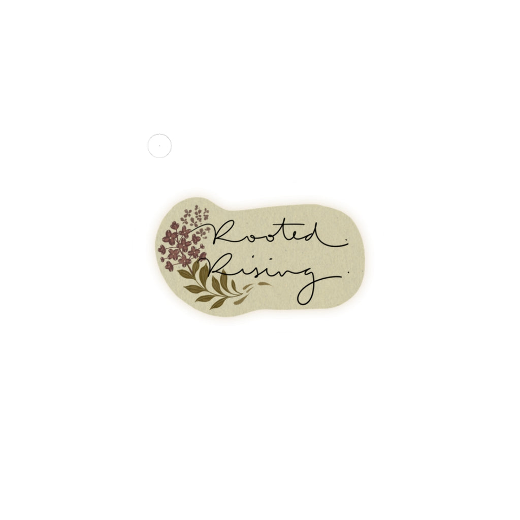 Rooted & Rising Floral Sticker — Kiss-Cut Vinyl Sticker for Laptops, Journals, Gifts