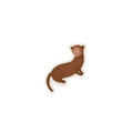 Otter Kiss-Cut Sticker — Cute Brown Otter Laptop Decal