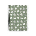 White Floral Pattern Spiral Notebook | Ruled Notebook