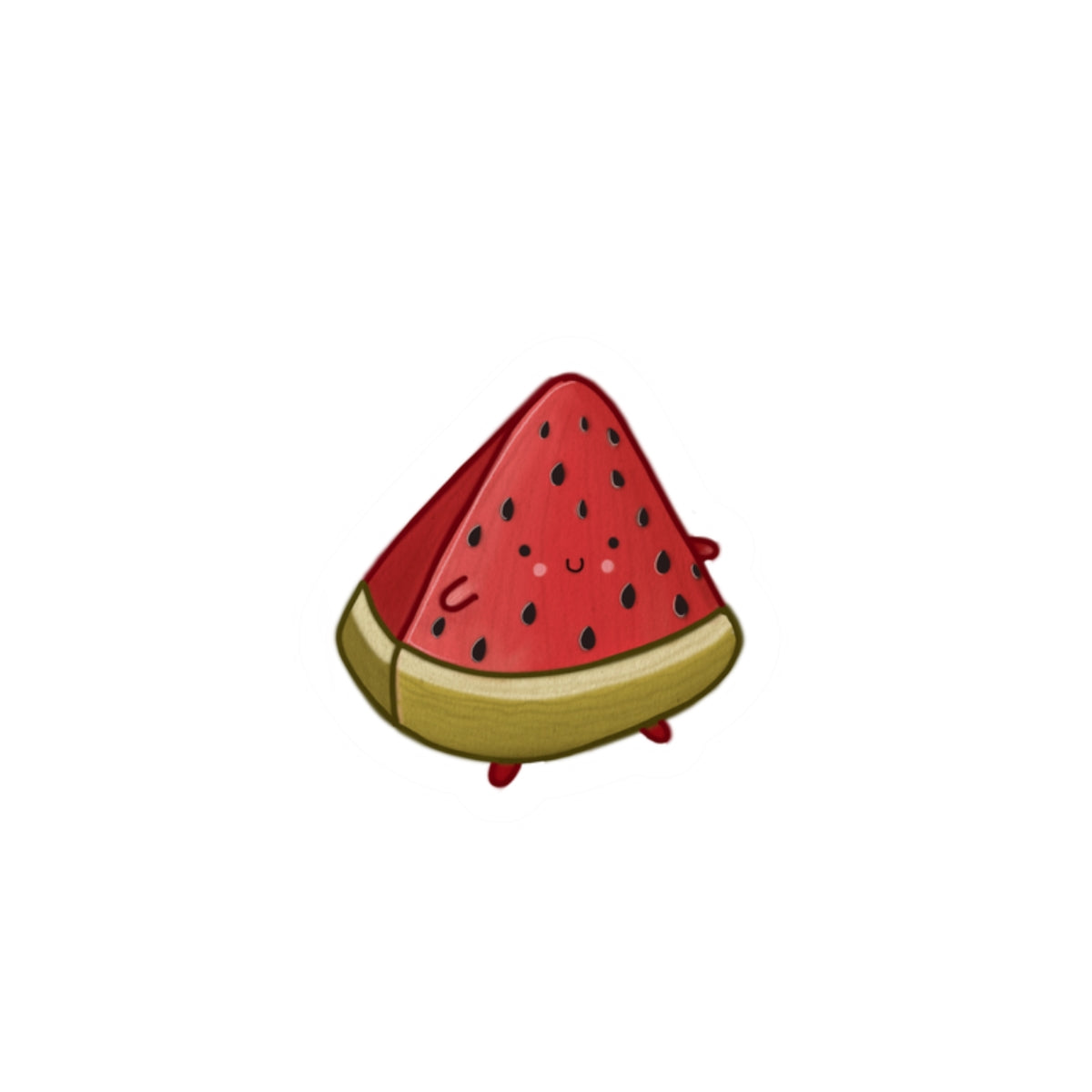 Kawaii Watermelon Slice Sticker — Cute Fruit Laptop & Planner Kiss-Cut Decal