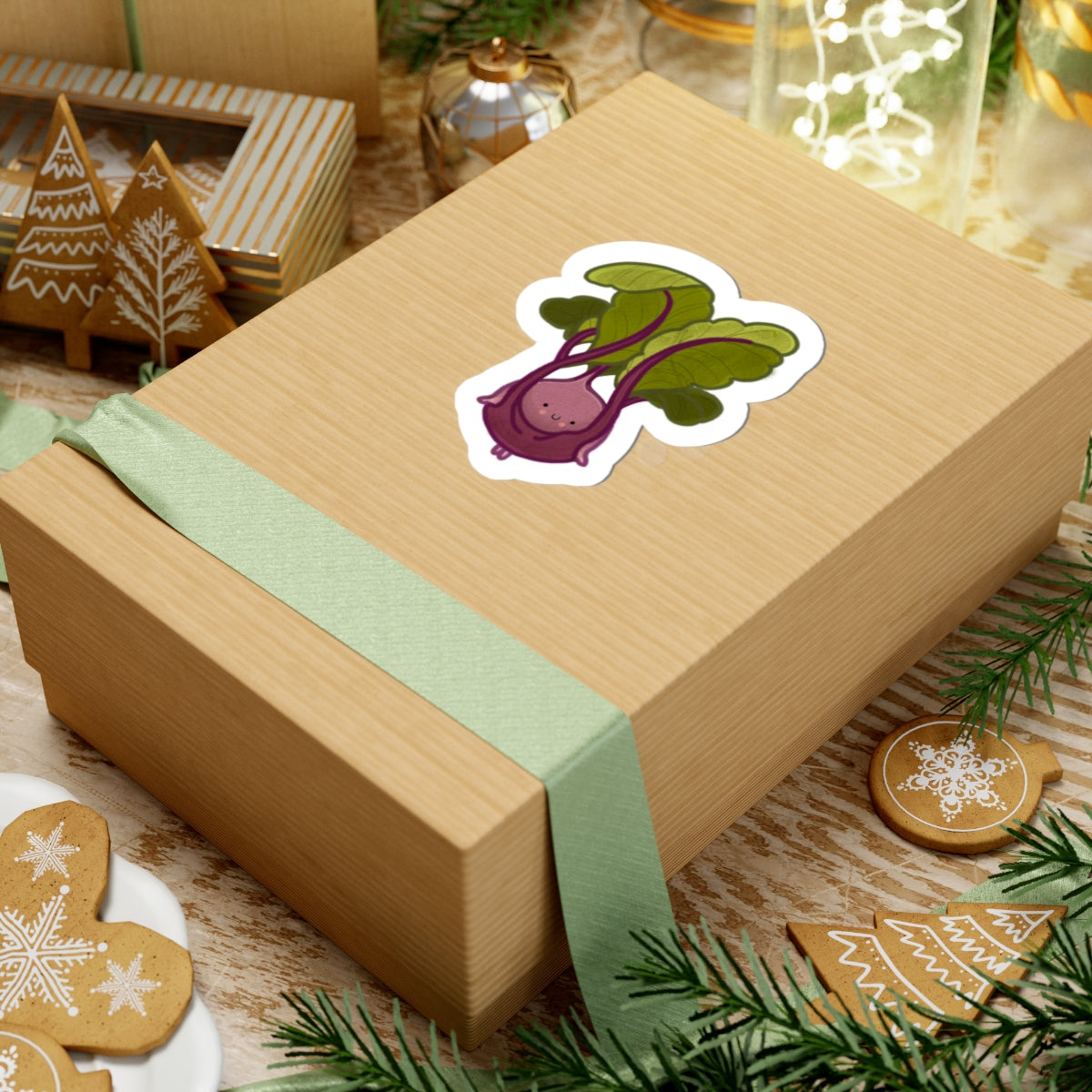 Cute Kawaii Beetroot Sticker — Happy Root Veggie Kiss-Cut Decal for Laptops & Water Bottles