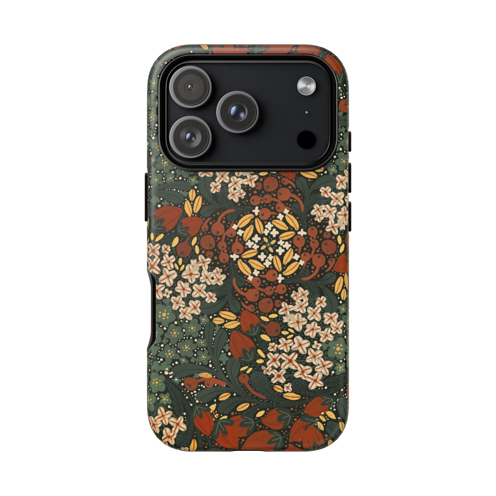 Autumn Floral Kaleidoscope Phone Case | Vintage Botanical Pattern