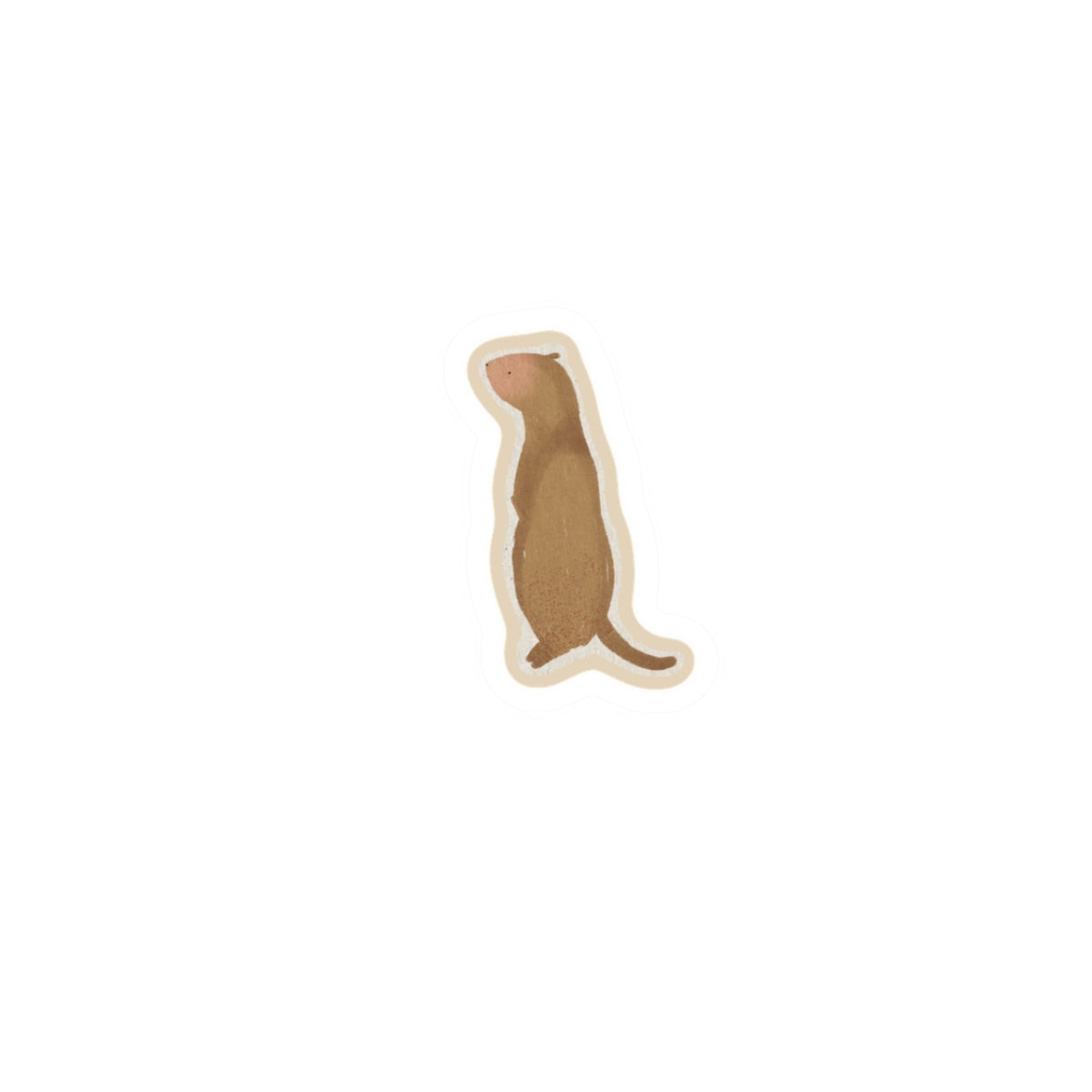 Meerkat Kiss-Cut Sticker — Cute Brown Meerkat Vinyl Decal for Laptops & Water Bottles