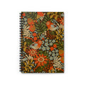 Folk Birds Floral Pattern Spiral Notebook | Ruled Lined Journal