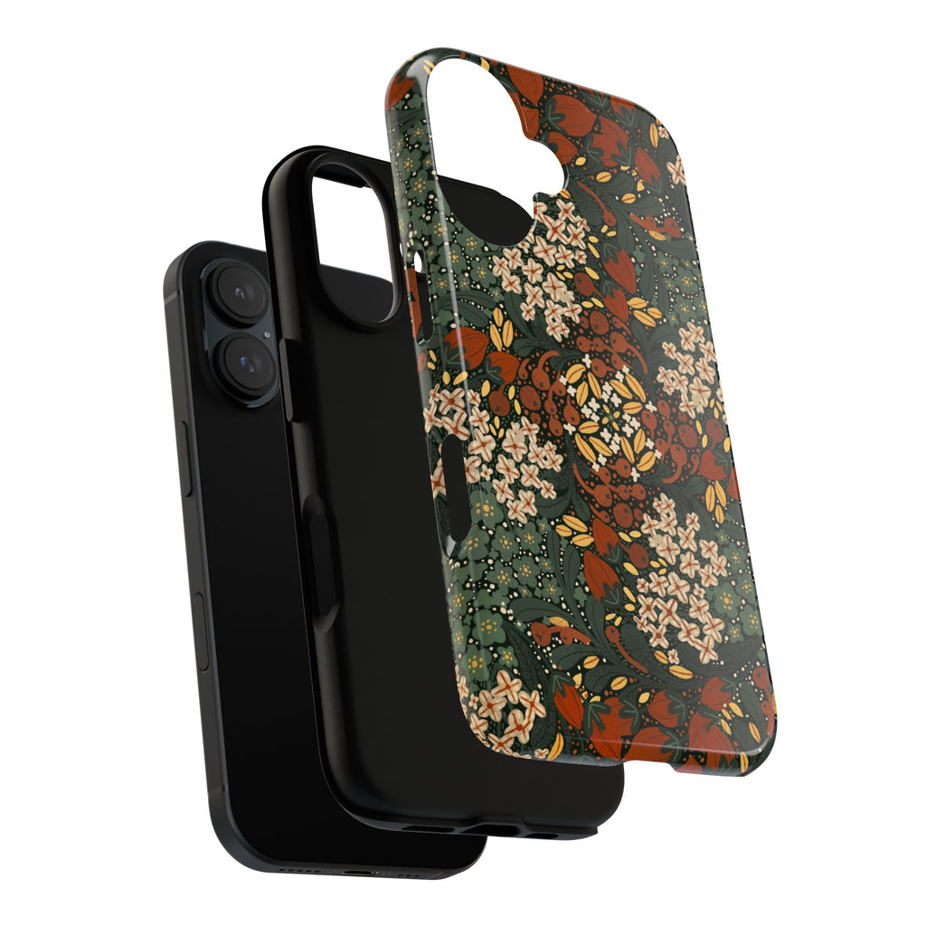 Autumn Floral Kaleidoscope Phone Case | Vintage Botanical Pattern