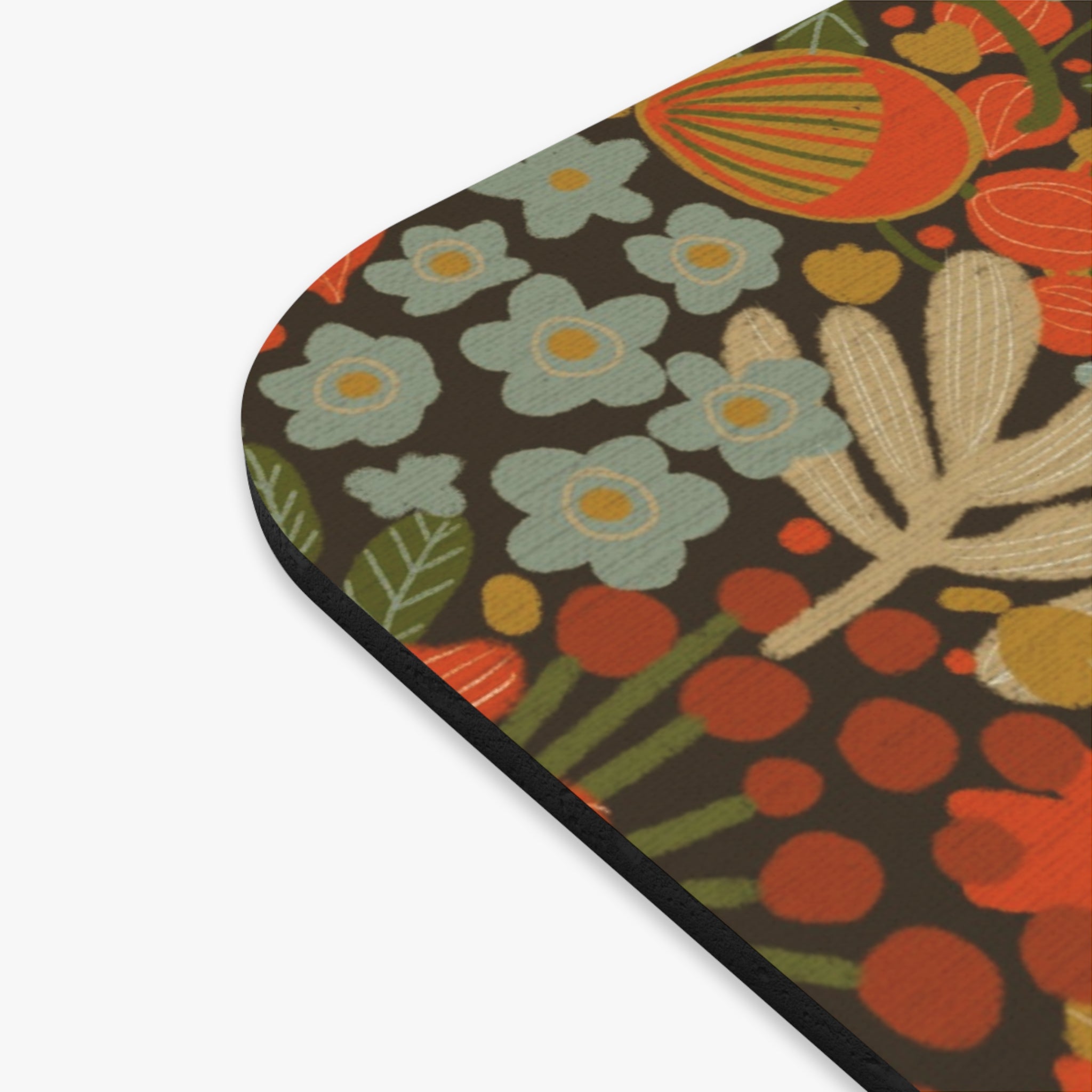 Vintage Floral Birds Mouse Pad | Retro Garden Pattern