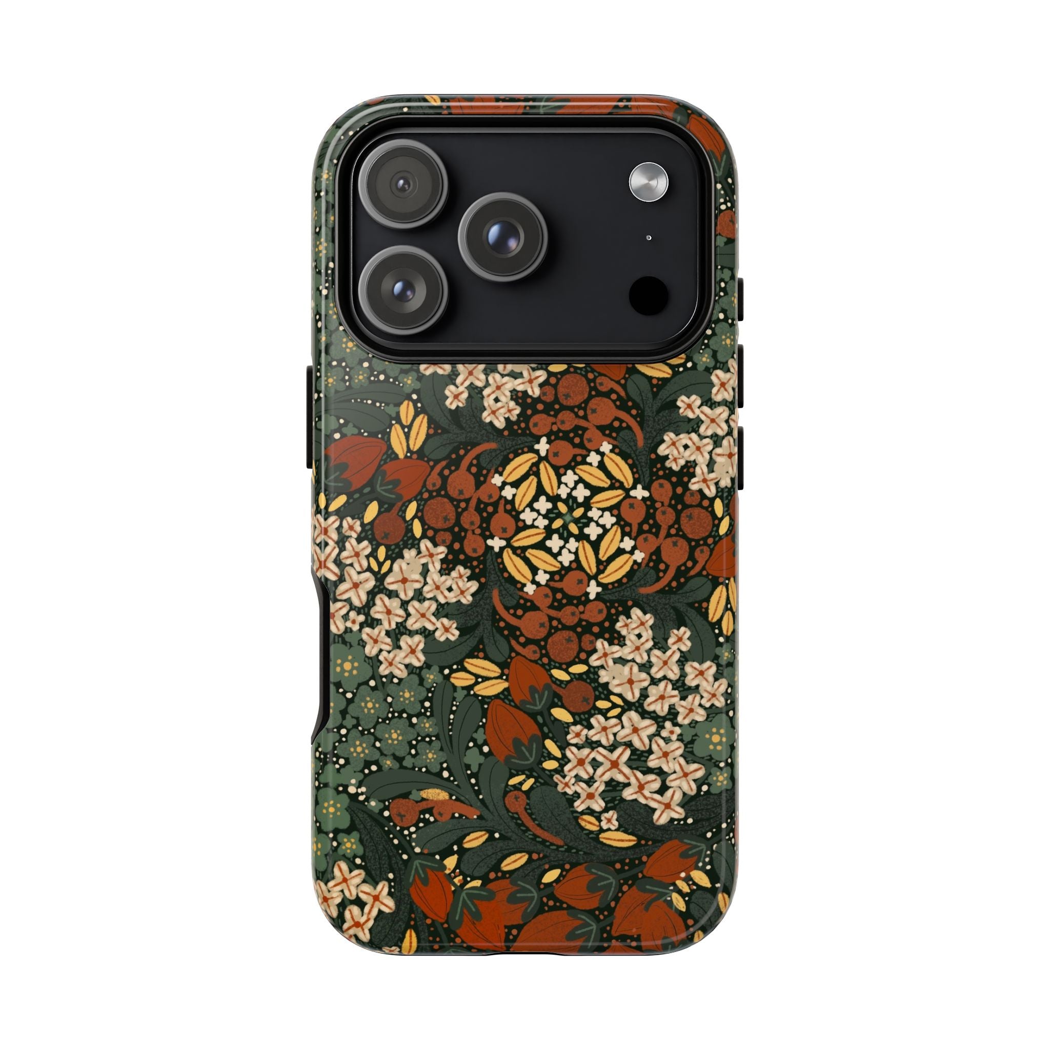 Autumn Floral Kaleidoscope Phone Case | Vintage Botanical Pattern