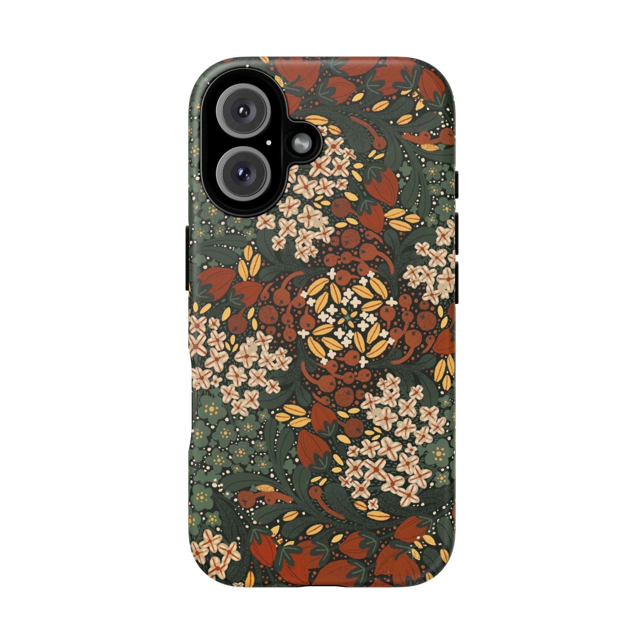 Autumn Floral Kaleidoscope Phone Case | Vintage Botanical Pattern