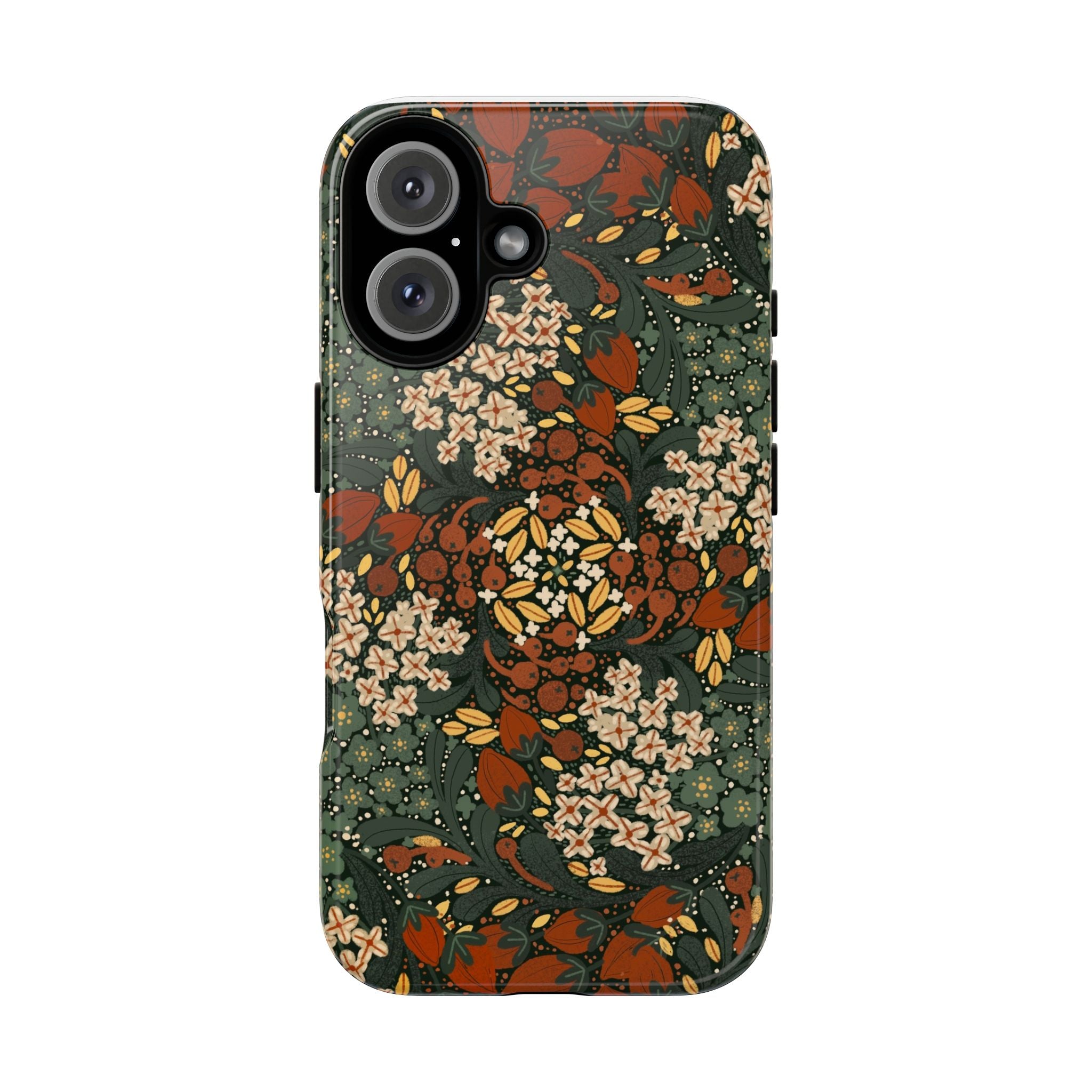 Autumn Floral Kaleidoscope Phone Case | Vintage Botanical Pattern