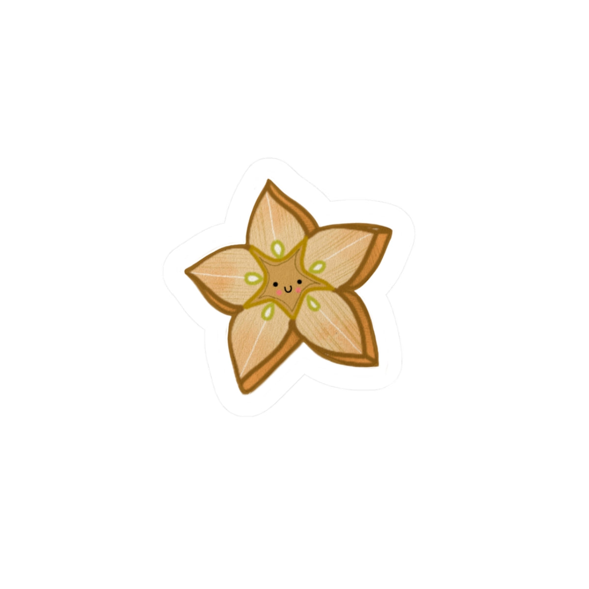 Star Anise Cute Sticker — Kawaii Spice Kiss-Cut Sticker for Laptops, Journals & Gifts